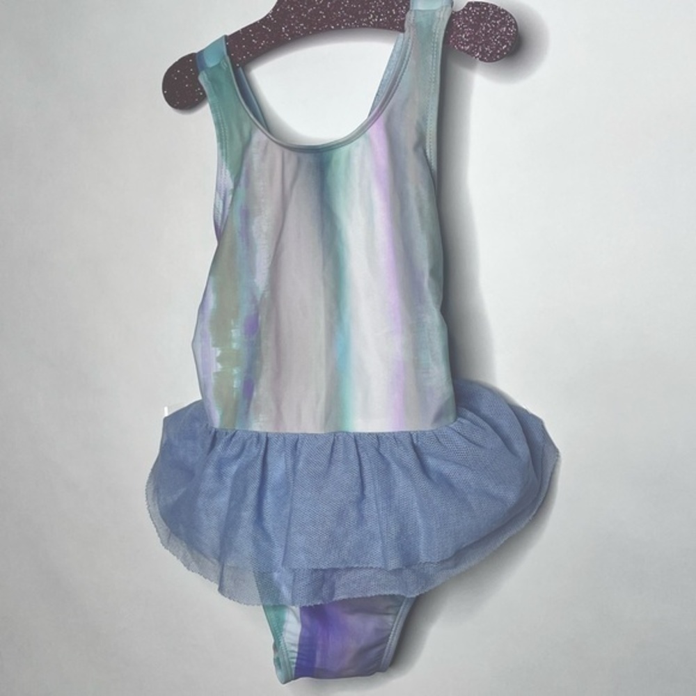 Iloveplum watercolor print tutu one piece swimsuit